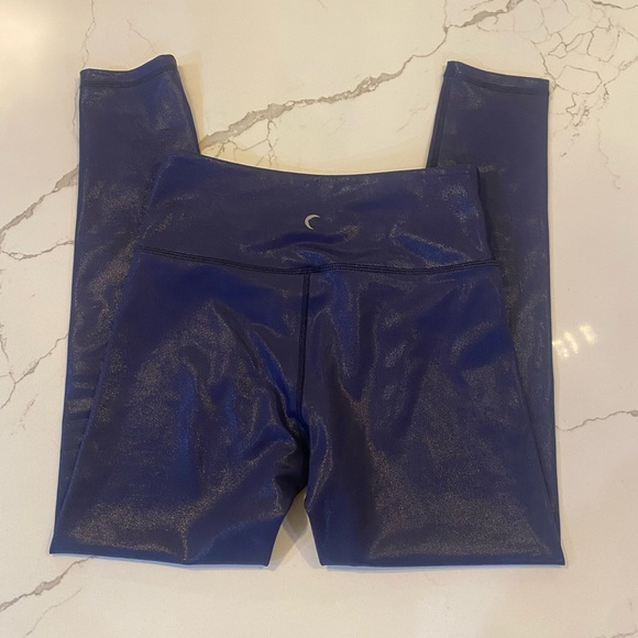 Zyia Active Liquid Shimmer Blue 7/8 Leggings - Picture 8 of 10